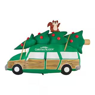 Gemmy 8.5 ft. W LED Station Wagon with Tree Inflatable 23GM82269 - The Home Depot | The Home Depot