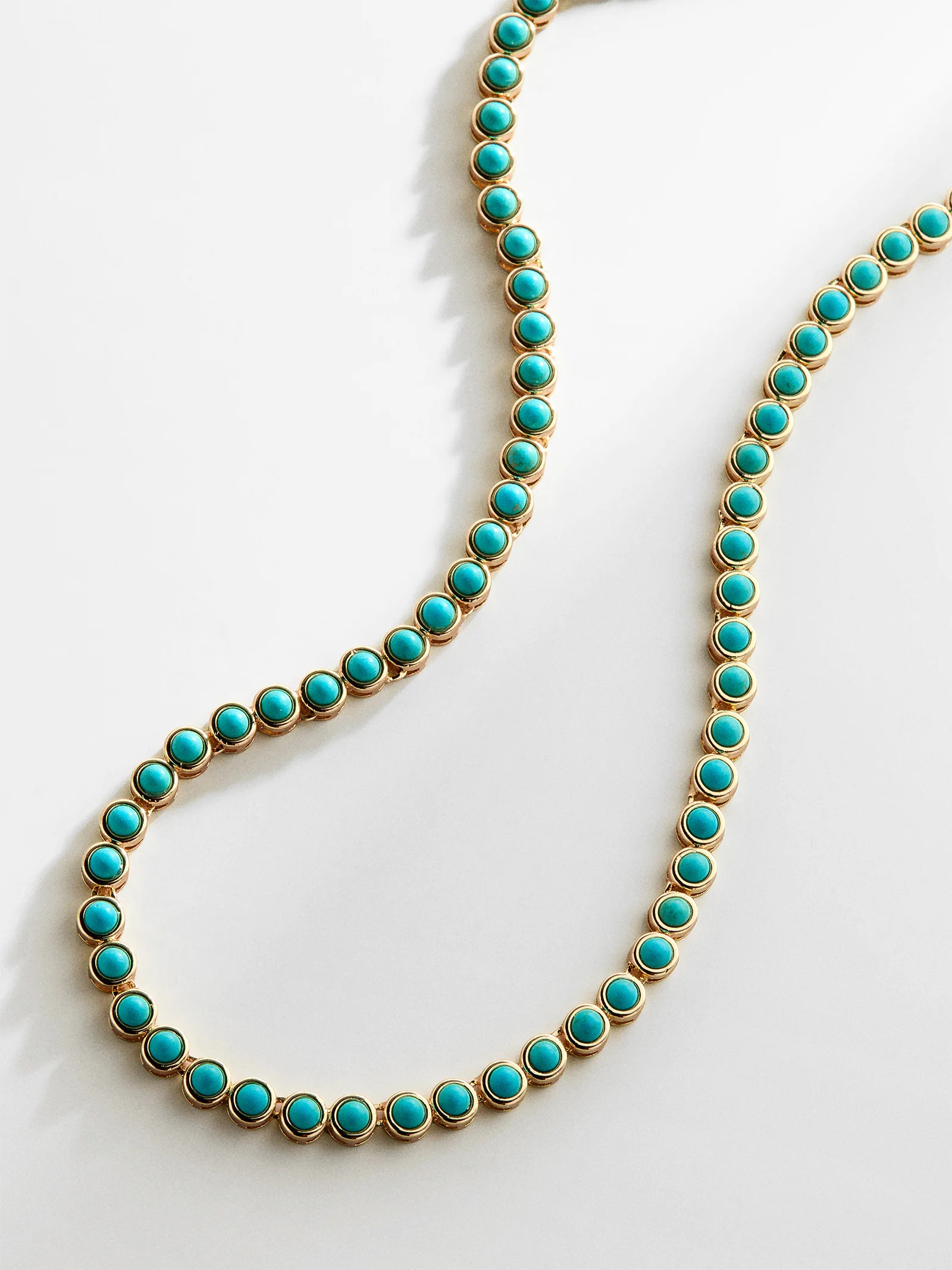 Nina Semi-Precious Necklace - Gold/Turquoise | BaubleBar
