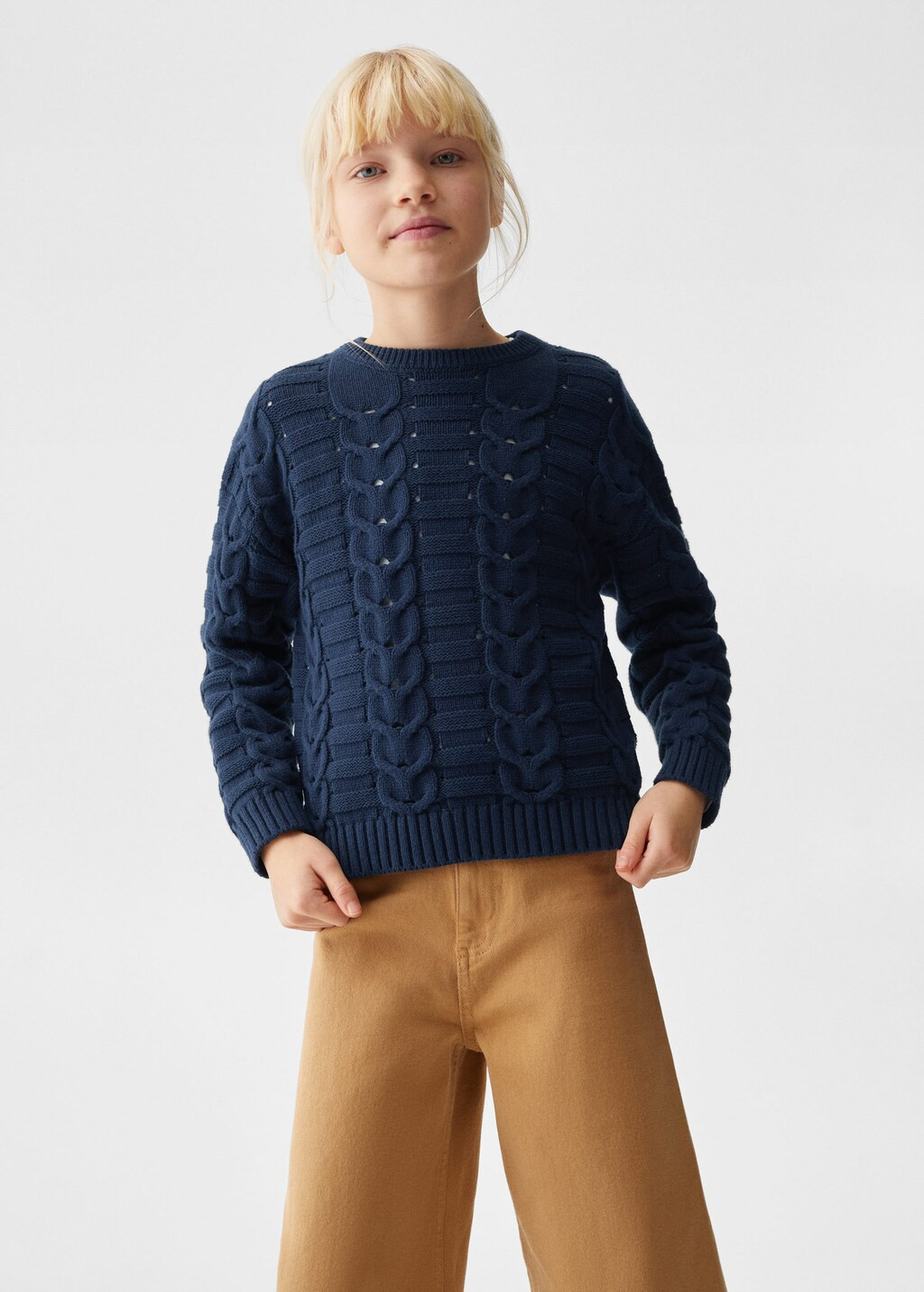 Pullover im strick-mix -  Mädchen | Mango Kids Deutschland | MANGO (DE)