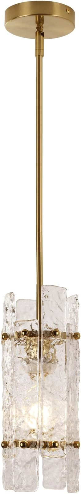 Modern Gold Crystal Pendant Light for Kitchen Island, Luxury Mini Water Ripple Glass Chandelier L... | Amazon (US)