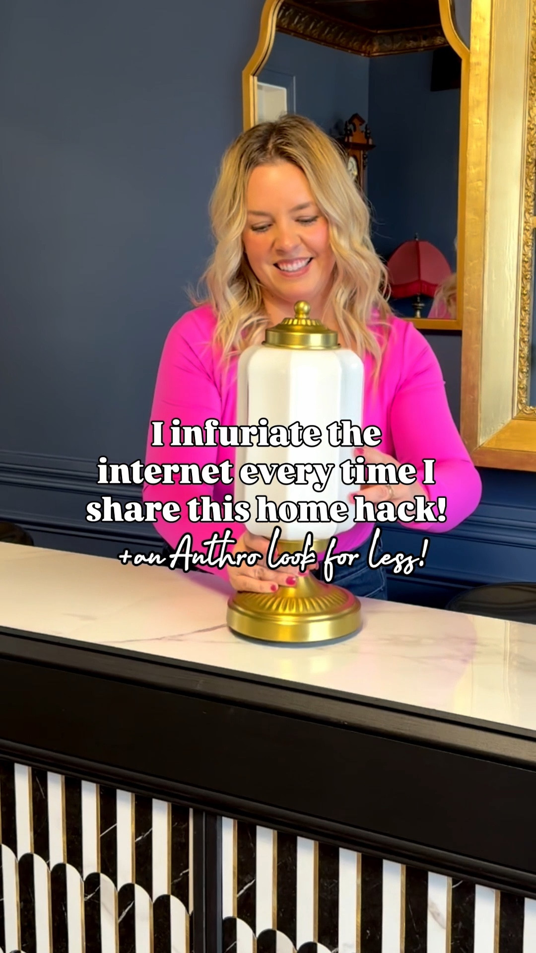 FINALLY BACK IN STOCK!! This Anthro look for less milkglass lamp is from Walmart!!! Get the exact bulbs I linked here as they are the only ones that fit under the shade (my wider ones are too big)  
*I also linked an Amazon version of the lamp that is even closer to the Anthro one but it costs a tad more and the product I’d use if you want the gold to be darker! 

#LTKHome #LTKSaleAlert