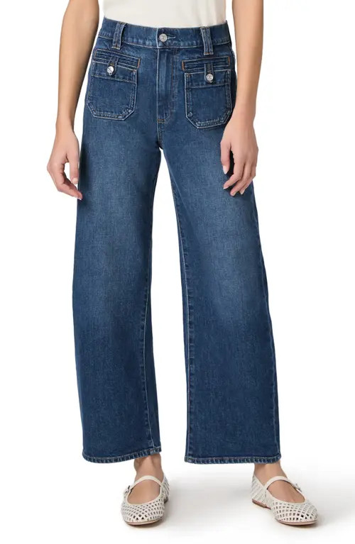PAIGE Arellia Button Patch Pocket High Waist Ankle Barrel Jeans in Paradox at Nordstrom, Size 26 | Nordstrom