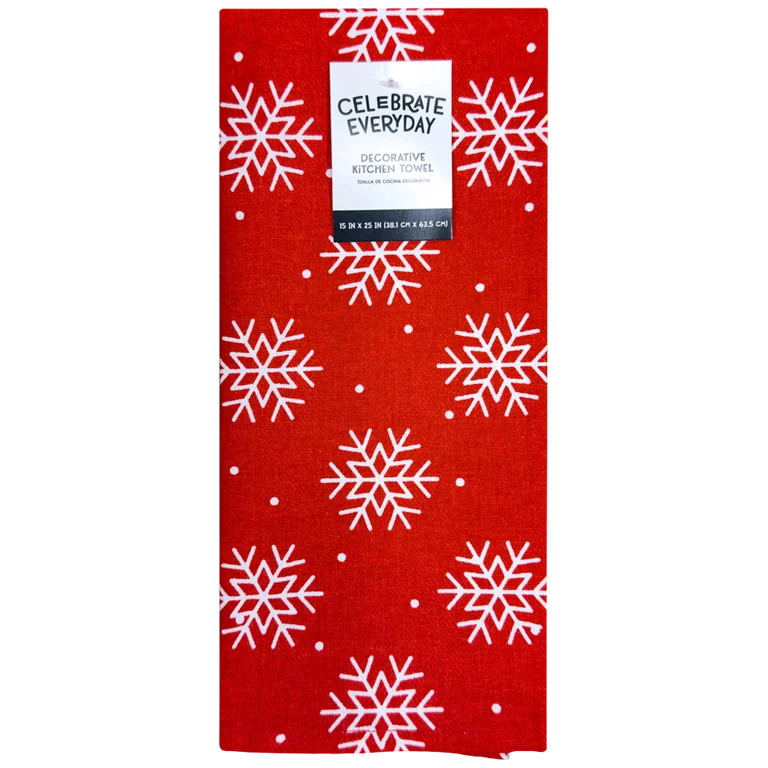 Snowflakes Decorative Kitchen Towel | Walmart (US)