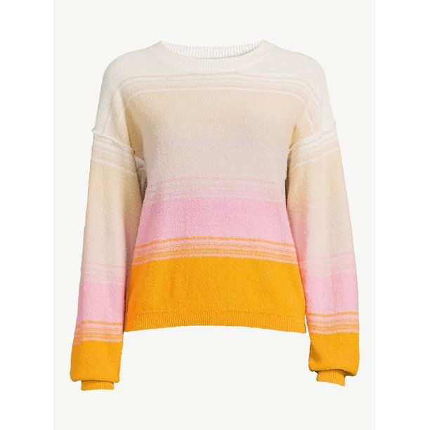 Scoop Women's Ombre Crewneck Sweater | Walmart (US)
