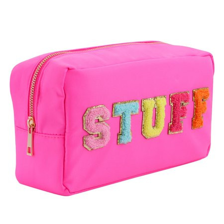 Makeup Beauty ToolsWomen Sewing Chenille Toiletry Pencil Case Gold Zipper Preppy Makeup Bags Cosmeti | Walmart (US)