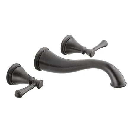 Delta Cassidy Two Handle Wall Mount Bathroom Faucet Trim, Venetian Bronze | Walmart (US)