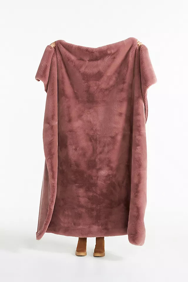 Sophie Faux Fur Throw Blanket | Anthropologie (US)