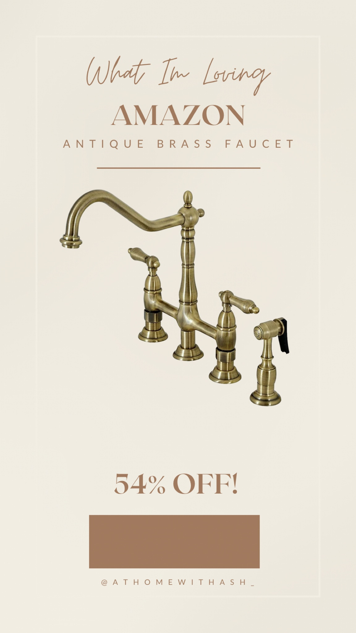 Kitchen faucet, antique gold faucet

#LTKhome #LTKstyletip