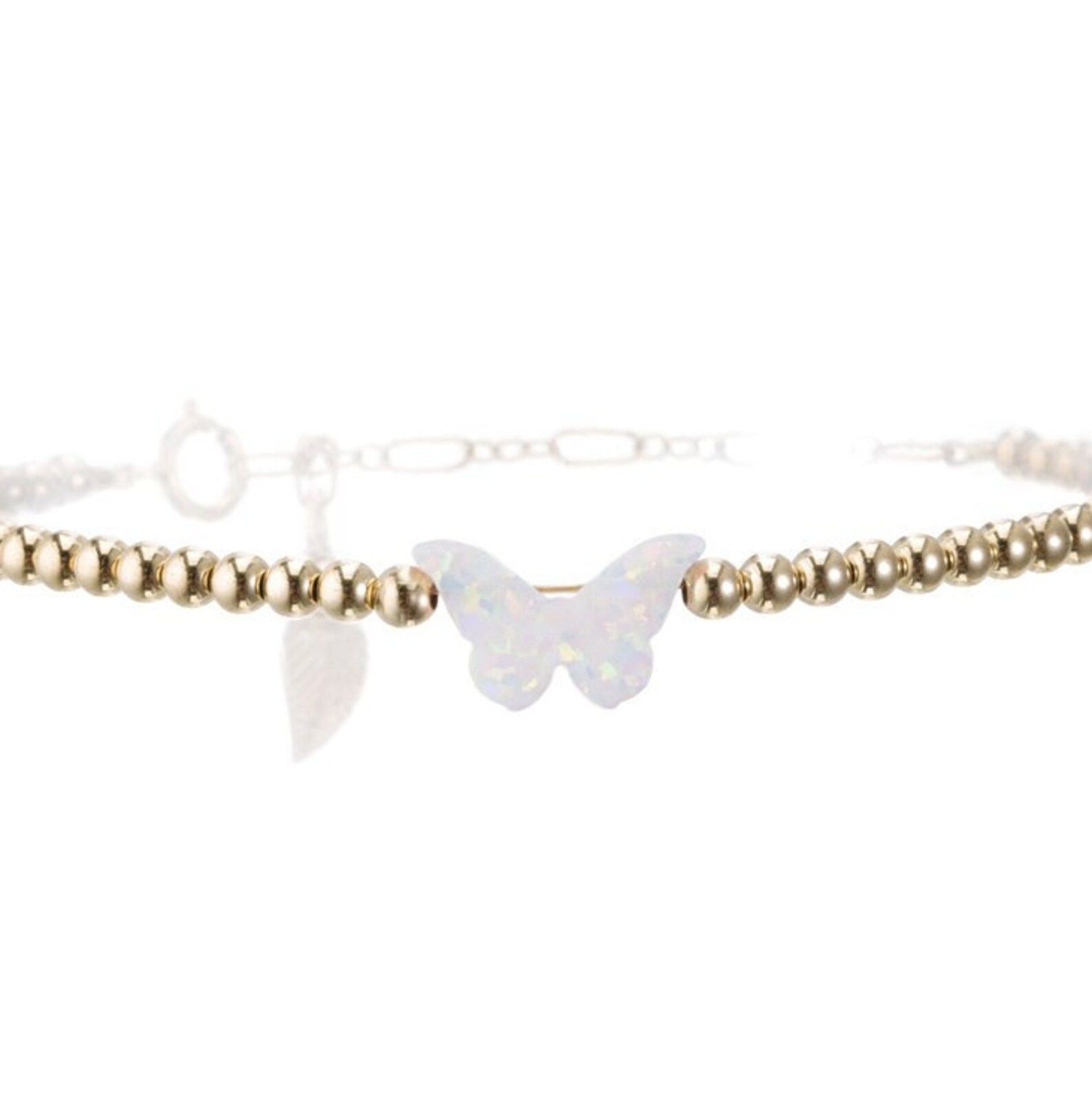 14K Gold Filled Butterfly Opal Bracelet by bara boheme | Etsy (US)