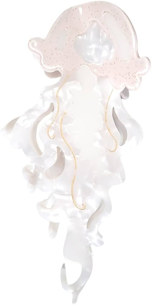 Novelty Ocean Jellyfish Hair Clips,Cellulose Acetate Hair Clips,Big Claw Clips for Girl,Hair Acce... | Amazon (US)