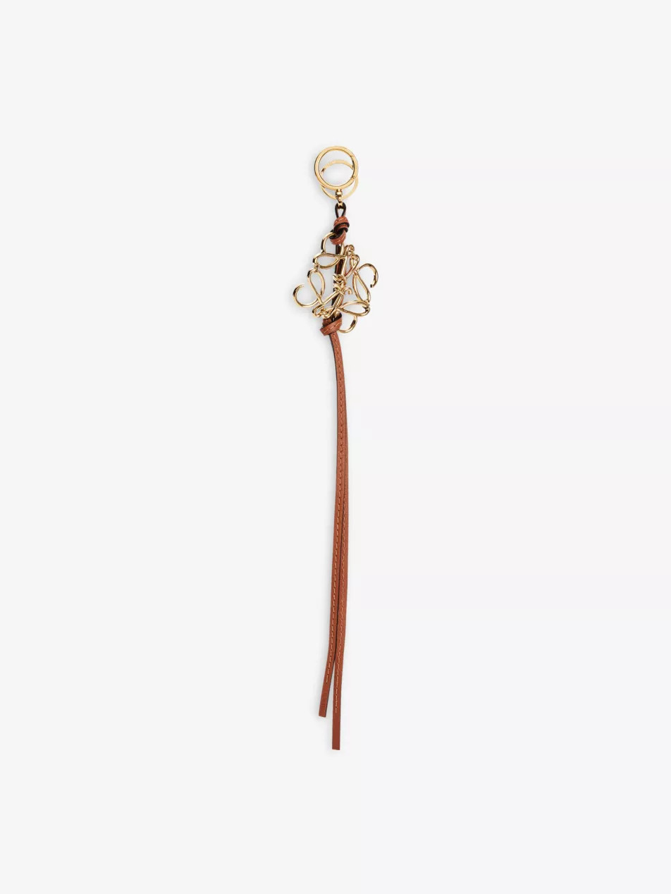 Anagram leather and gold-toned brass charm | Selfridges