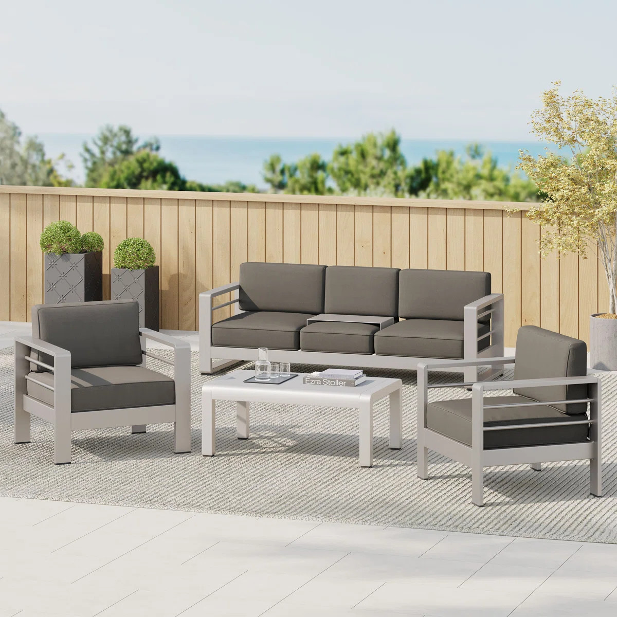 Caggiano 5 - Person Patio Conversation Sets with Cushions | Wayfair North America