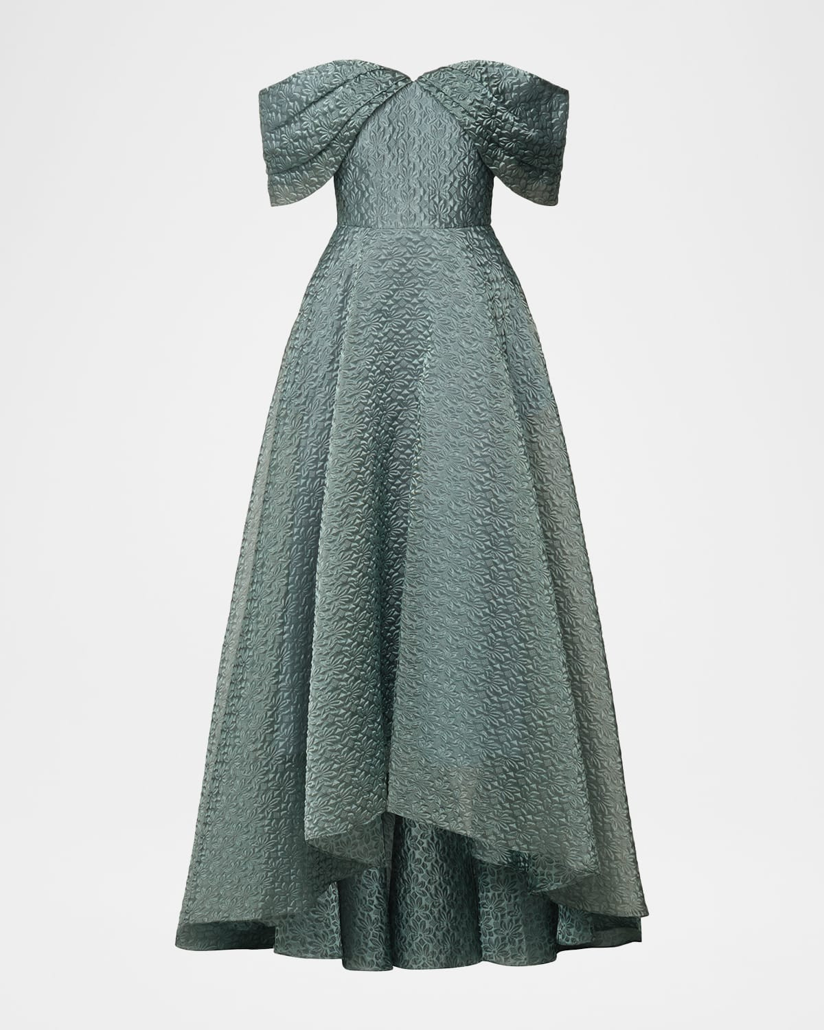 Elysia Off-Shoulder Floral Jacquard Gown | Neiman Marcus