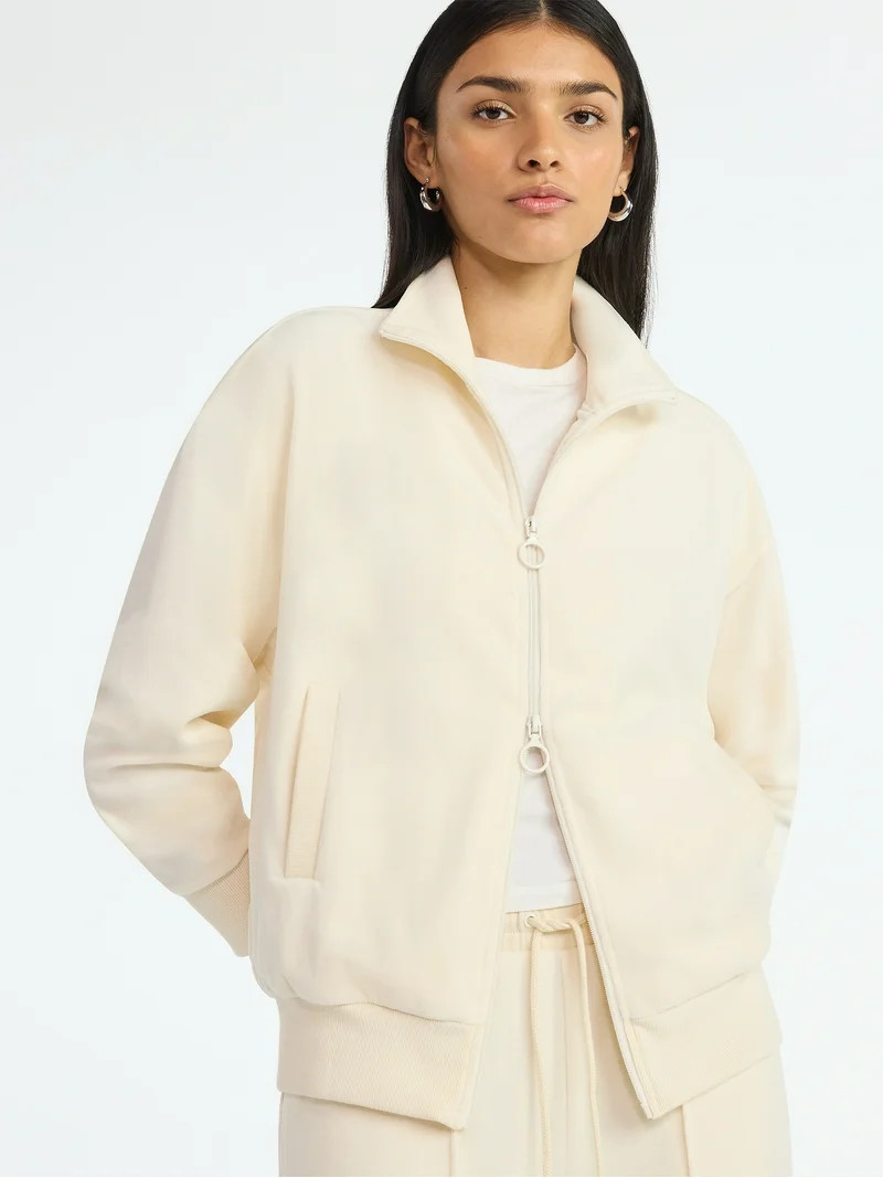 Scoop Women’s Velour Track Jacket, Lightweight, Sizes XS-XXL | Walmart (US)