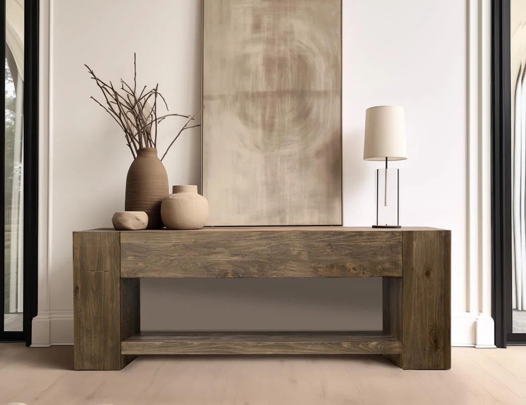 Demetrick 94.5'' Solid Wood Console Table | Wayfair North America
