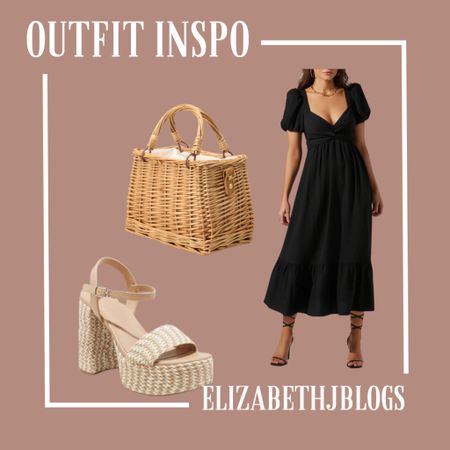 Spring outfit. Midi dress. Wedding guest dress 