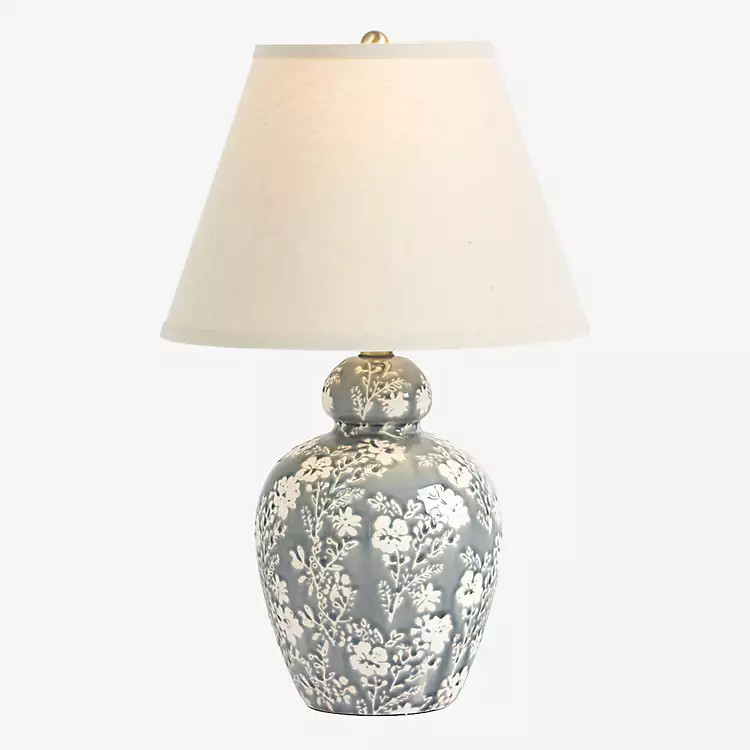 Blue Floral Ceramic Table Lamp | Kirklands
