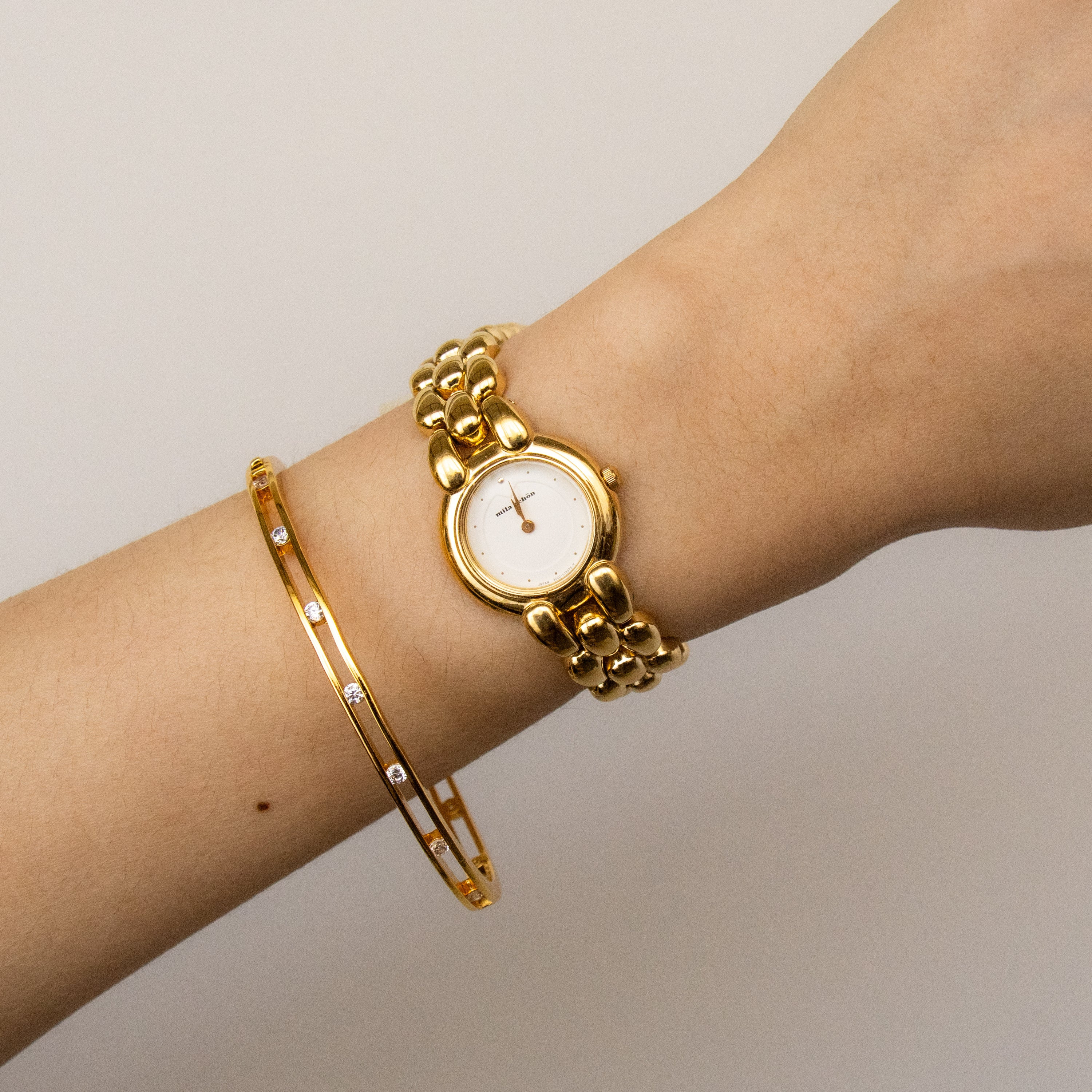 Vintage Mila Schön Link Gold Women's Watch | Caitlyn Minimalist | Caitlyn Minimalist