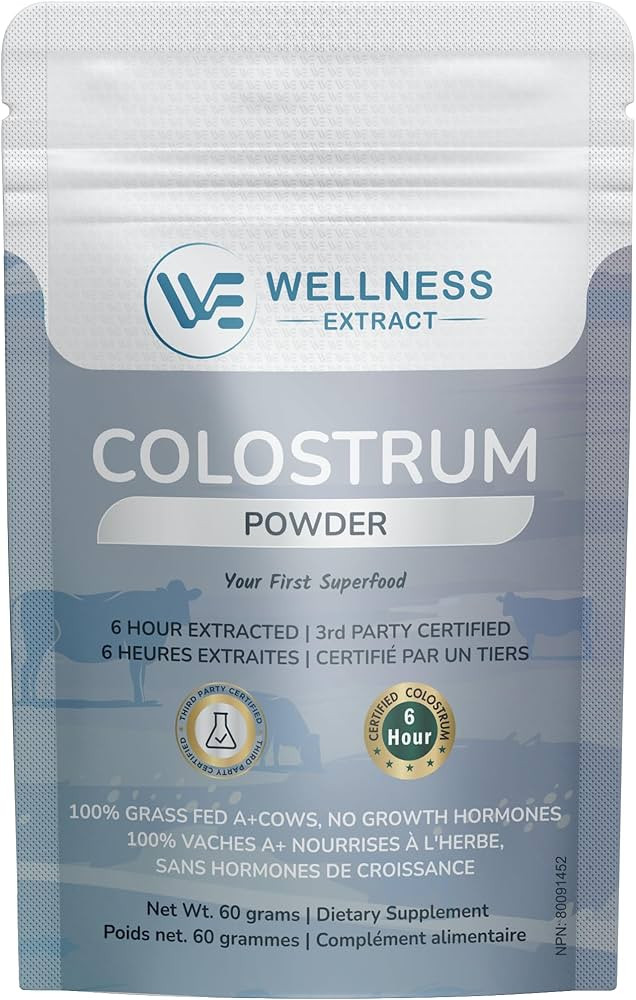 Wellness Extract Bovine Colostrum Powder Rich in Protein & Lactoferrin- The True Certified Supple... | Amazon (CA)