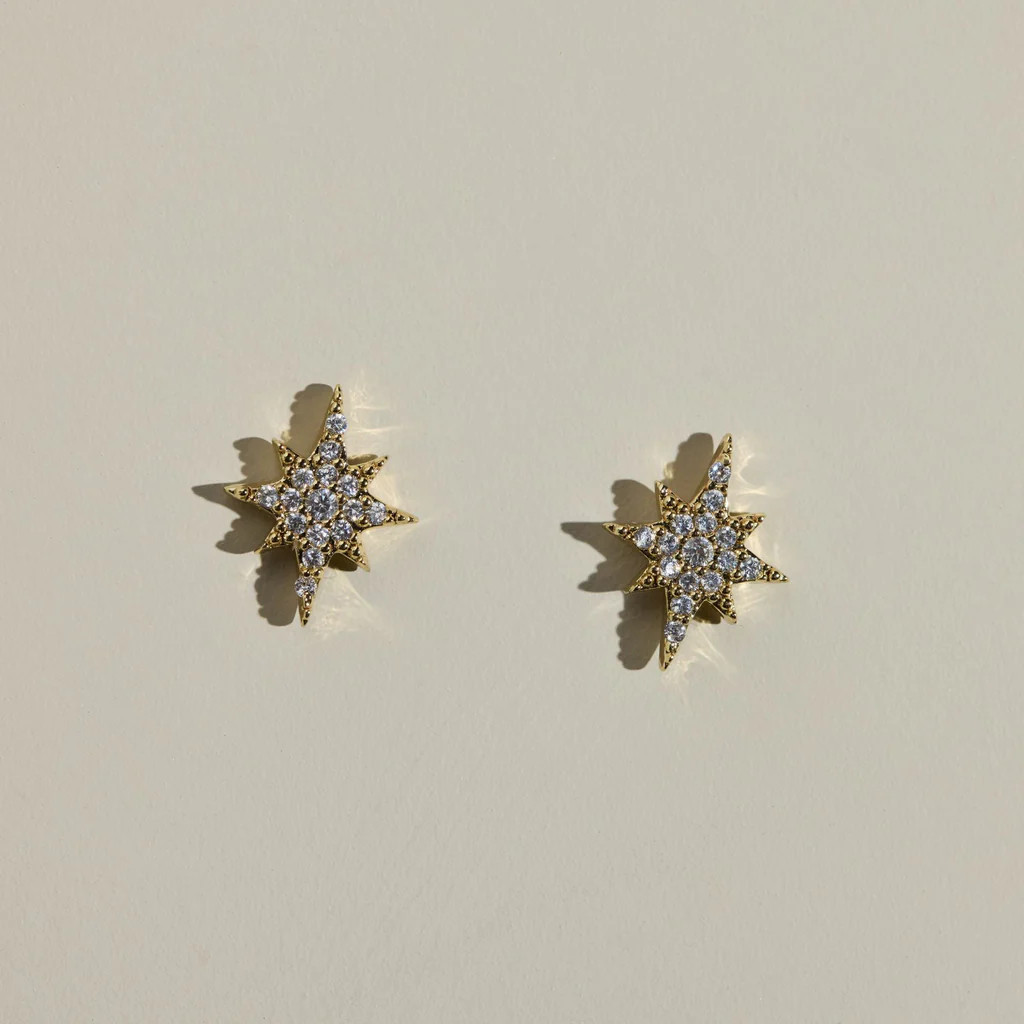 Celestial Studs | Nickel and Suede