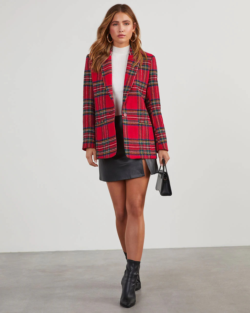 Eve Pocketed Plaid Blazer | VICI