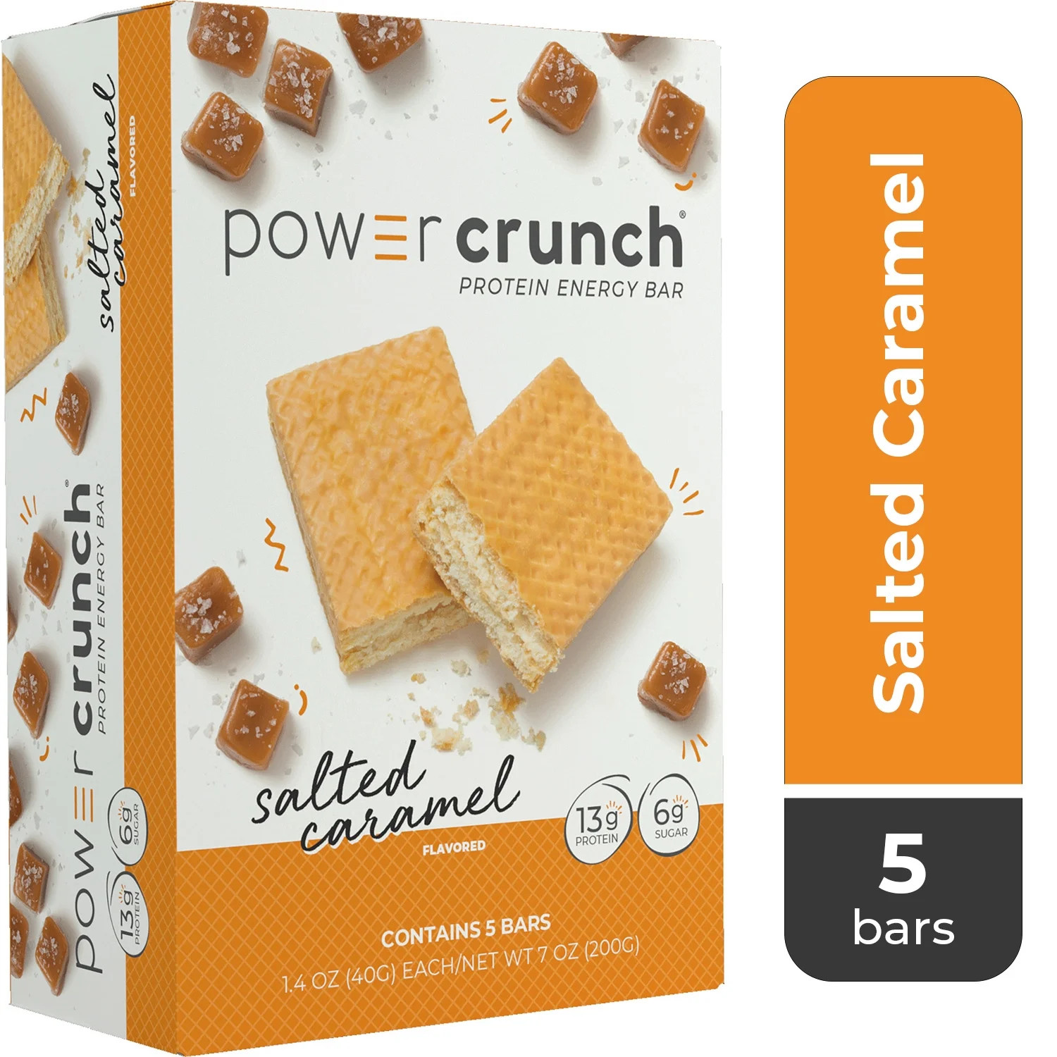 Power Crunch Original Protein Energy Bars, Salted Caramel, 1.4 oz, 5 Count | Walmart (US)