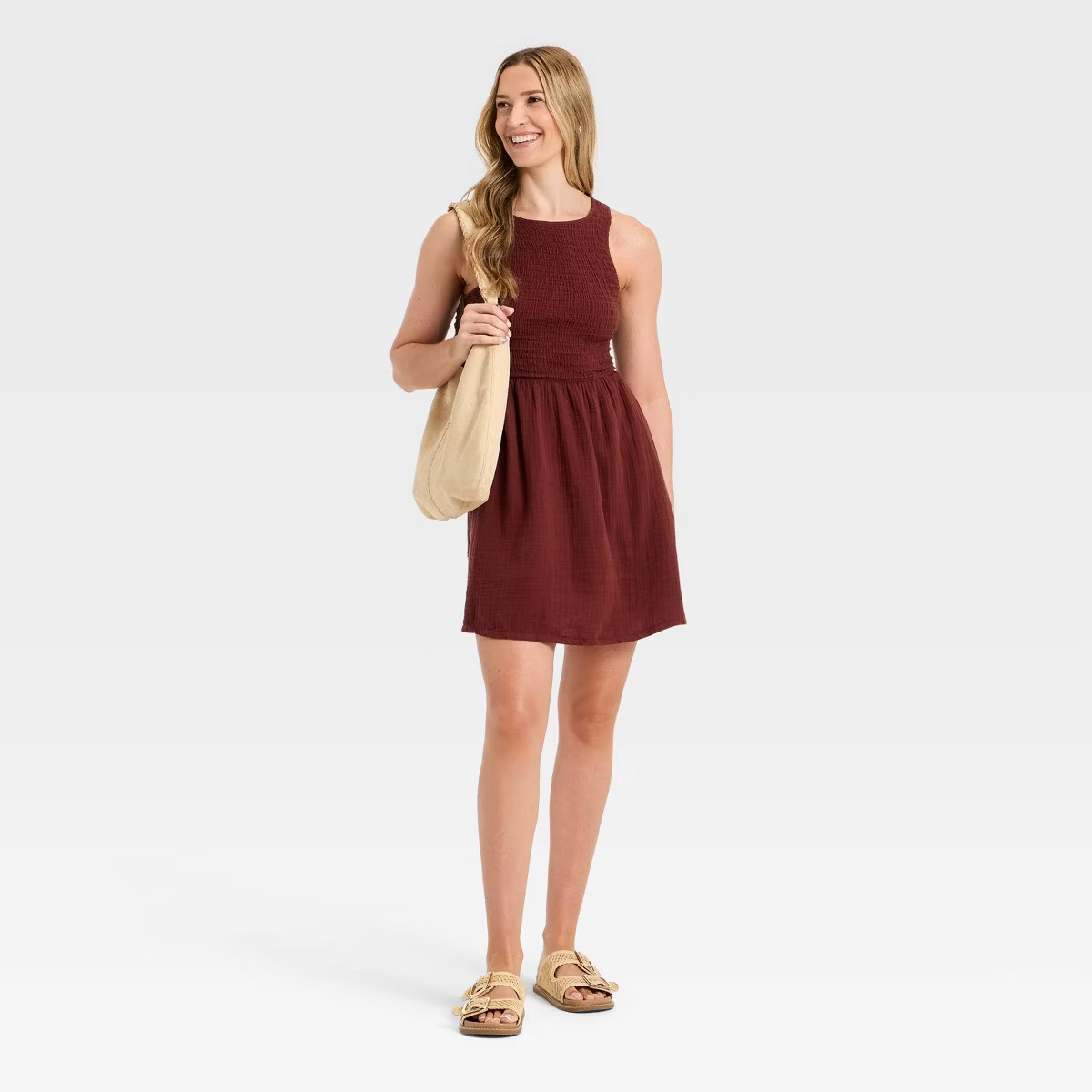 Women's Smocked Mini Pullover A-Line Dress - Universal Thread™ | Target