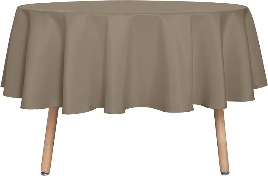 sancua Round Tablecloth - 80 Inch - Water Resistant Spill Proof Washable Polyester Table Cloth De... | Amazon (US)