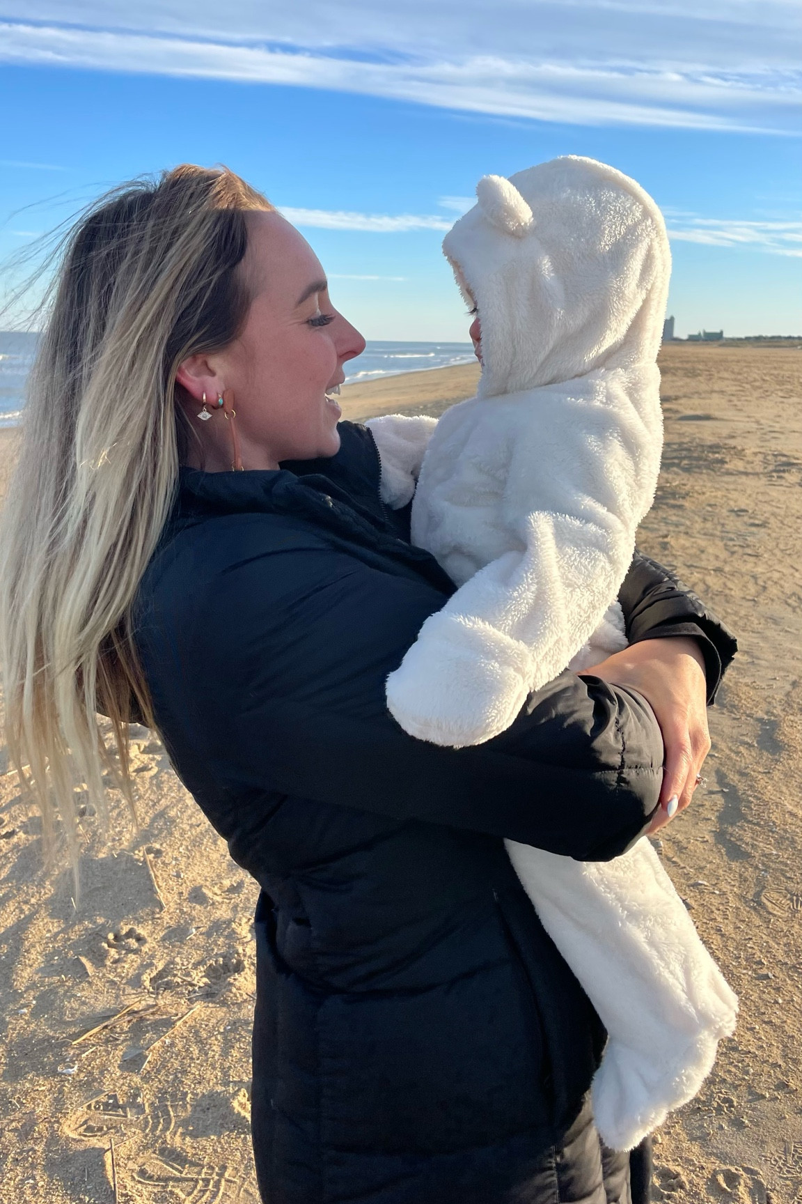 The best magnetic fuzzy bear onesie 

#LTKbaby