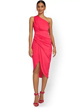 One-Shoulder Draped Dress - Do+Be - New York & Company | New York & Company