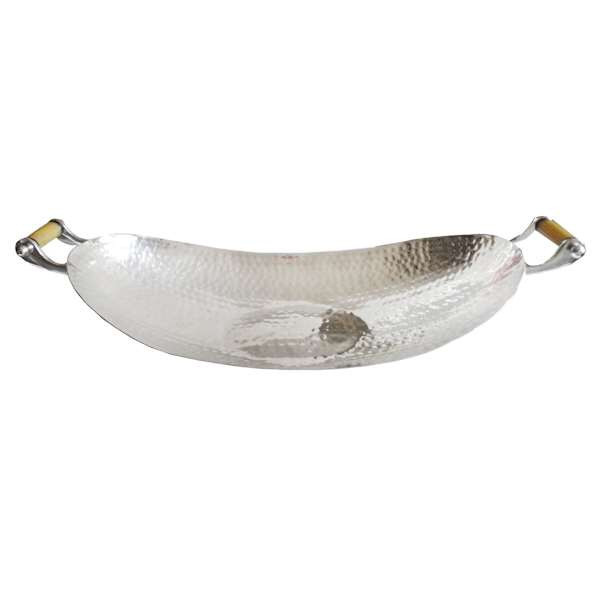Silver Metal Boat Tray, Metallic | At Home