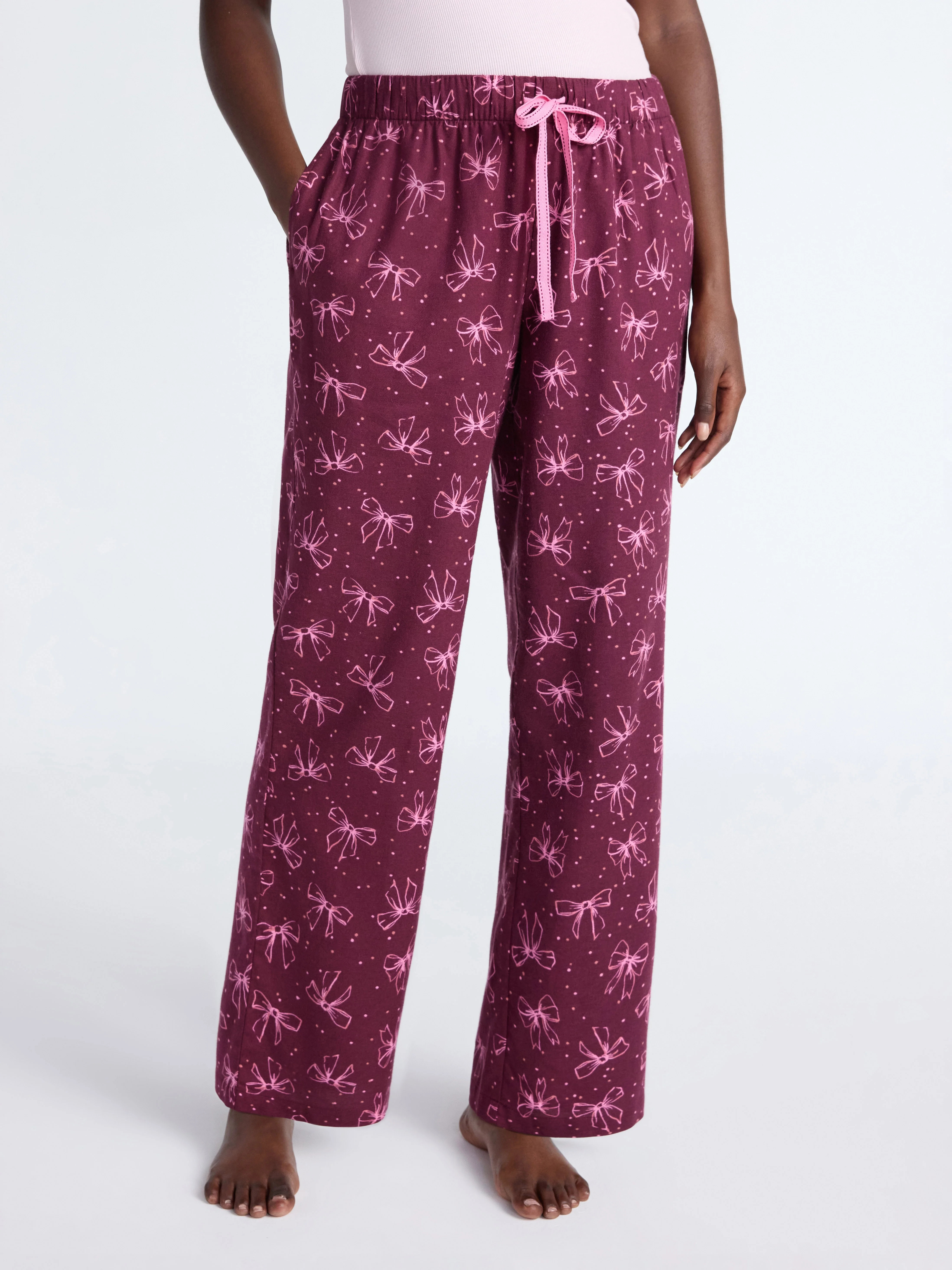 Joyspun Women's Flannel Sleep Pants, 30'' Inseam, Sizes XS-3X | Walmart (US)