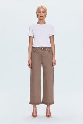 Kyra High Rise Bowed Ankle – Tannin | Pistola Denim