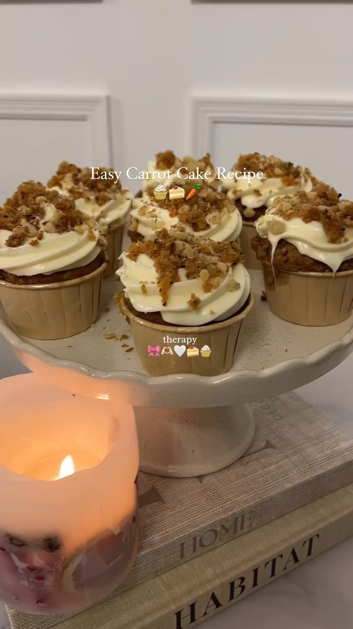 Here’s a dreamy carrot cake that’s as moist as it is delicious! 🧡 Perfect for any sweet craving. I always need extra frosting witn my carrot cake 😍

Save & Share ⬇️🧡🍰🥕

Recipe 🥕 (@hummingbbakery)

300g light brown sugar
3 eggs
300ml sunflower oil
300g plain flour
1 tsp bicarbonate of soda
1 tsp baking powder:
1 tsp ground cinnamon. plus extra to decorate
½ tsp ground ginger
½ tsp salt.
¼ tsp vanilla extract.
300g carrots, grated
100g shelled walnuts; chopped- plus extra, chopped and whole, to decorate

Method 

1. Preheat the oven to 170°C (325°F) Gas 3.
2. Add the sugar, eggs and oil in a mixing bowl  and beat until all the ingredients are well incorporated.
3. Slowly add the flour, bicarbonate of soda, baking powder, cinnamon, ginger, salt and vanilla extract and continue to beat until well mixed
4. Stir in the grated carrots and walnuts by hand until they are all evenly dispersed.
5. Pour the mixture into the prepared cake tins or cupcake tins and smooth over with a palette knife. 
6. Bake in the preheated oven for 20-25 minutes, or until golden brown and the sponge bounces back when touched. 
7. Leave the cakes to cool slightly in the tins before turning out onto a wire cooling rack to cool completely.
8. When the cakes are cold ice with cream cheese frosting.
9. Use a spare cupcake or walnuts to decorate the top of the cake/ cupcake.

Cream Cheese Frosting Recipe 

300g icing sugar, sifted
50g unsalted butter, at room temperature @anchor_dairy 
125g cream cheese, cold @philadelphia_uki 

Makes enough to frost 12 cupcakes (double the recipe for 20-cm cake)

Beat the icing sugar and butter together in a on medium-slow speed until the mixture comes together and is well mixed. Add the cream cheese in one go and beat until it is completely incorporated. Continue beating until the frosting is light and fluffy, at least 5 minutes.
Do not overbeat, as it can quickly become runny.

Enjoy ❤️🧁🍰🤎🥕

#carrotcake #carrotcakerecipe #easybaking #carrotcupcakes #primarkhome #primania #russellhobbs