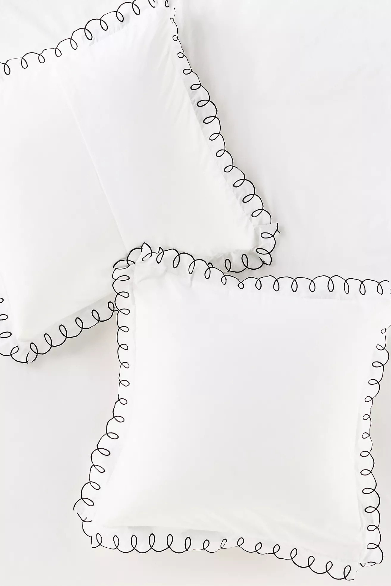 Maeve by Anthropologie Organic Cotton Looped Embroidered Euro Sham | Anthropologie (US)