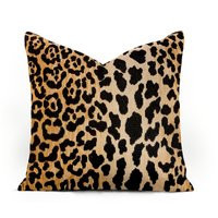 Leopard Velvet Pillow Cover - Animal Print Cheetah Black, Brown, Orange, Beige 18x18. 20x20, 22x22, 24x24, 26x26 | Etsy (US)