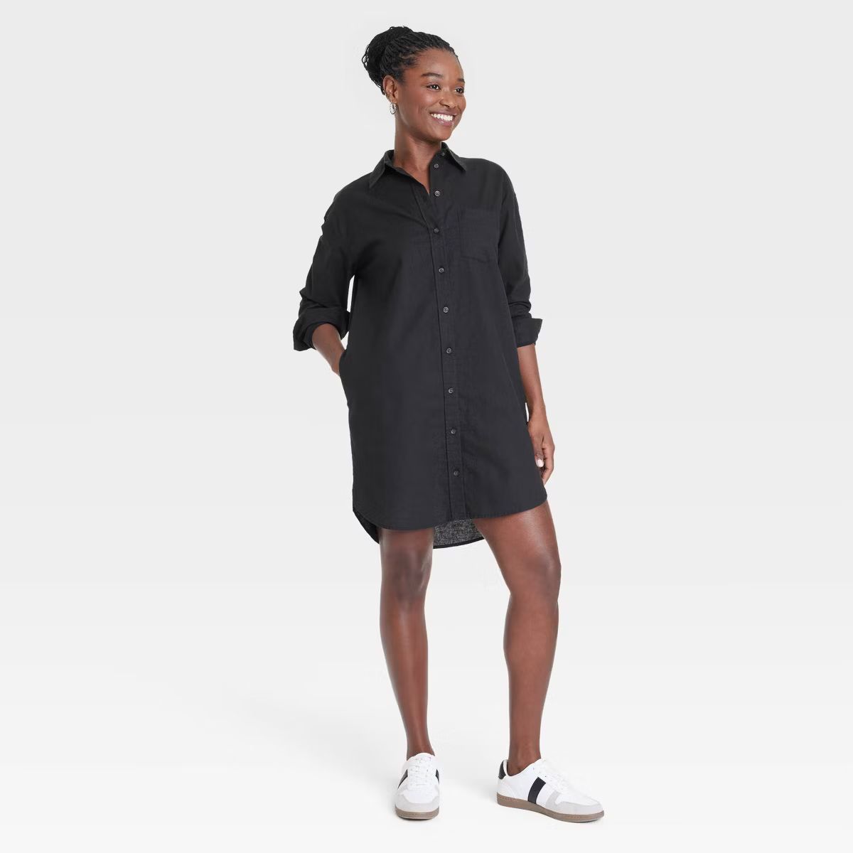 Women's Long Sleeve Mini Shirtdress - Universal Thread™ | Target