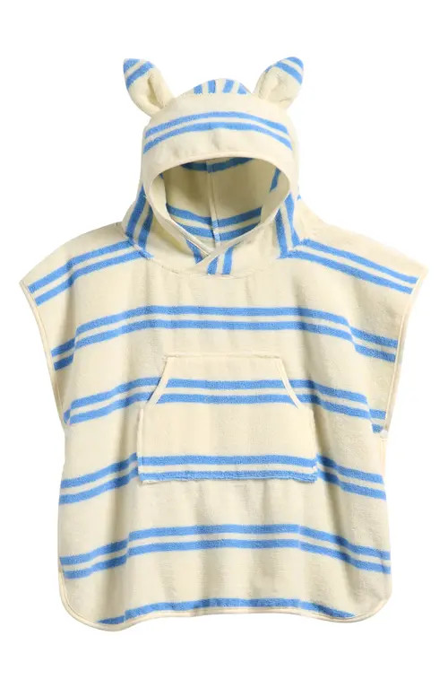 Sunnylife Kids' Sammy Stripe Hooded Terry Towel in Blue at Nordstrom | Nordstrom