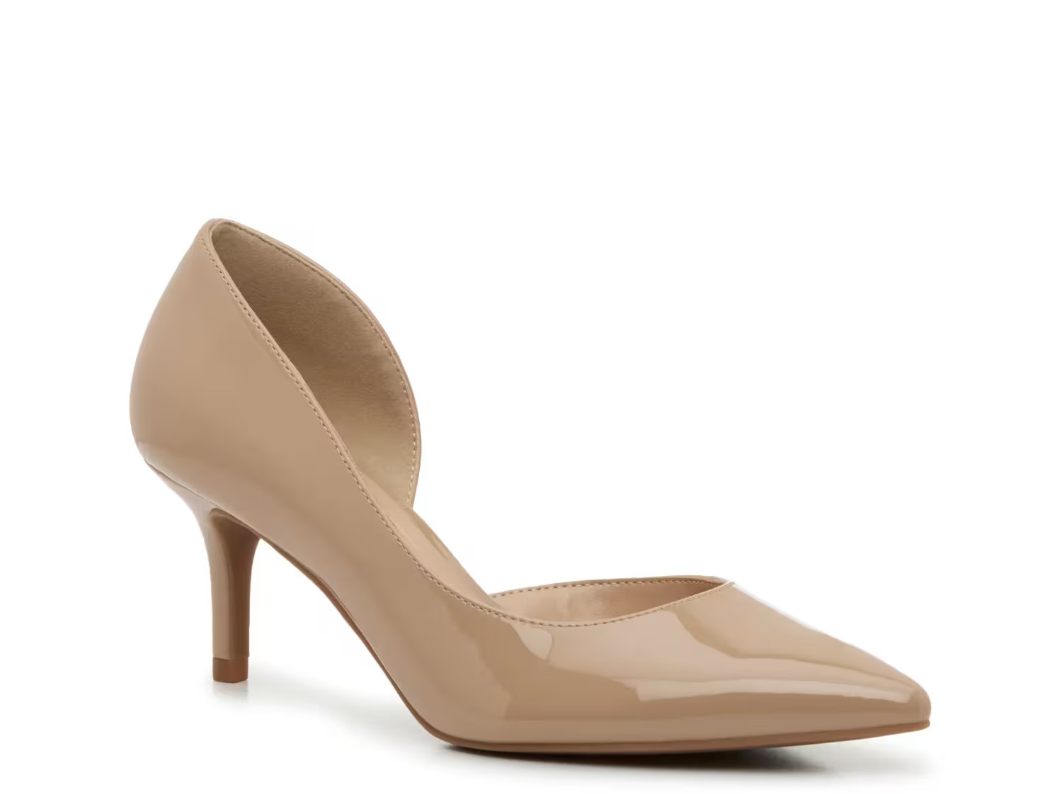 Kelly & Katie Wide Width Relira Pump | Women's | Beige Patent Synthetic | Size 8.5 | Pumps | DSW