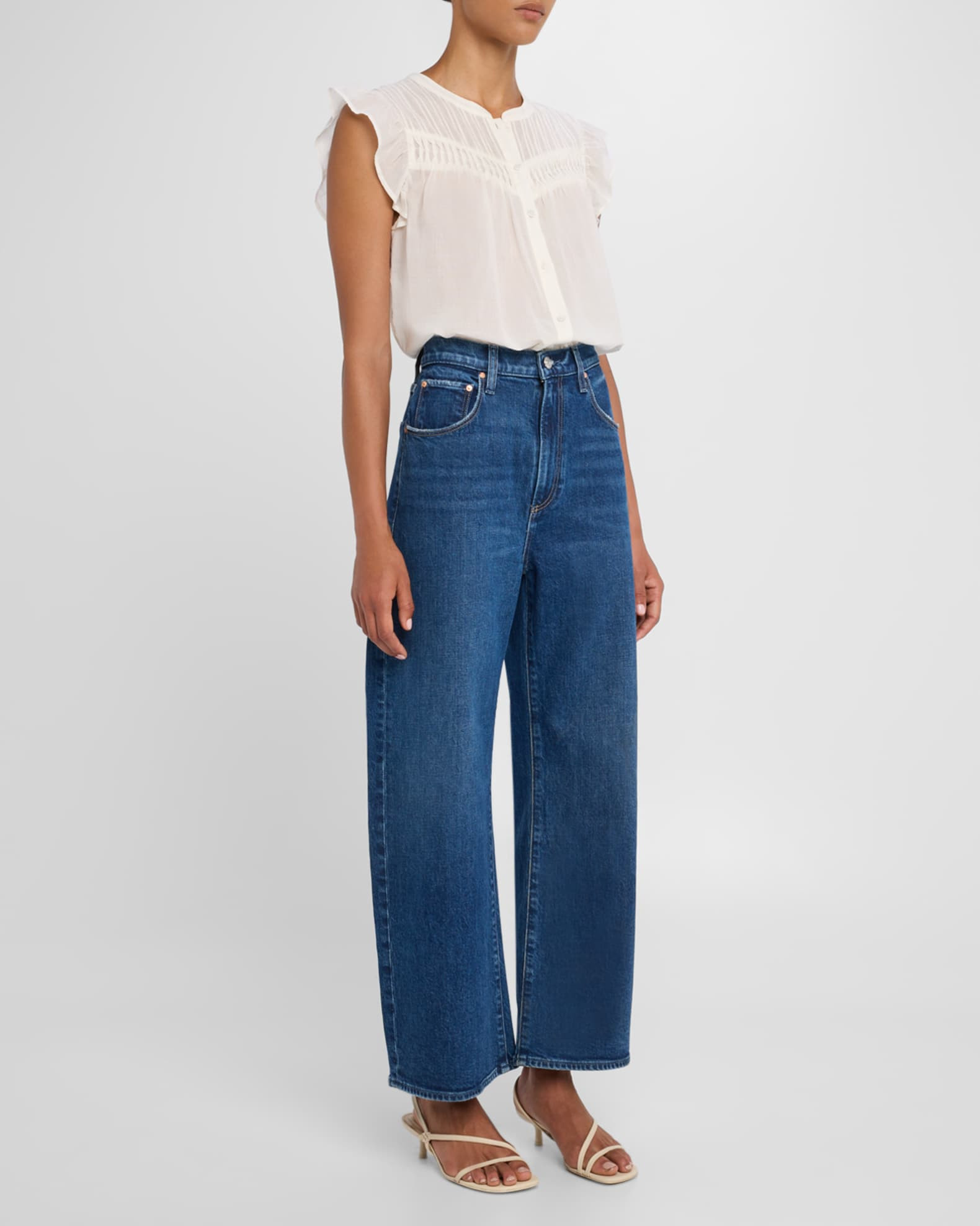Arellia Barrel Ankle Jeans | Neiman Marcus