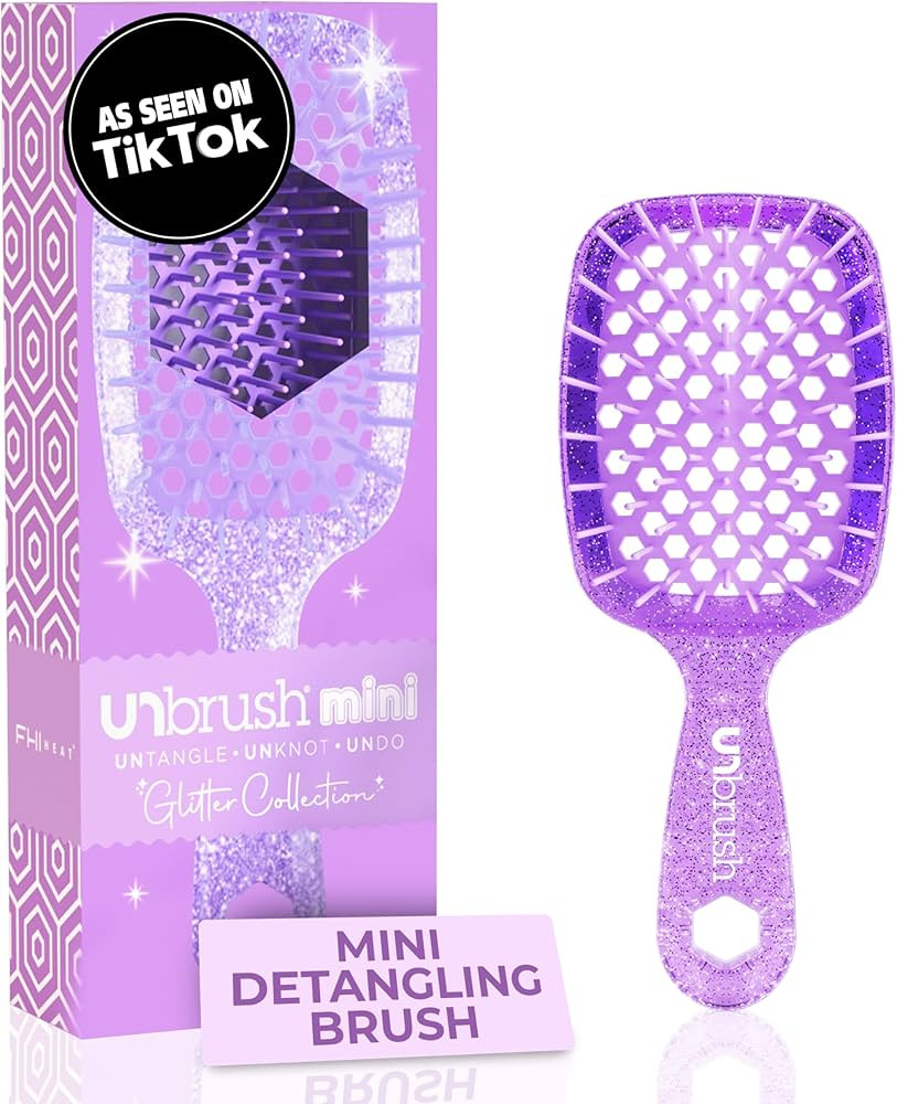 FHI Heat UNbrush Mini Detangler Brush for Pain-Free Brushing on All Wet or Dry Hair Types — Dur... | Amazon (US)