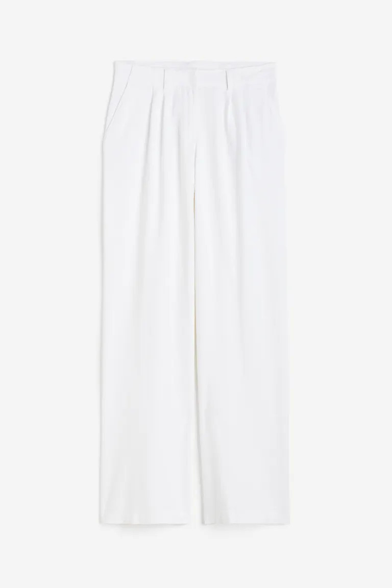 Linen-blend trousers | H&M (UK, MY, IN, SG, PH, TW, HK)