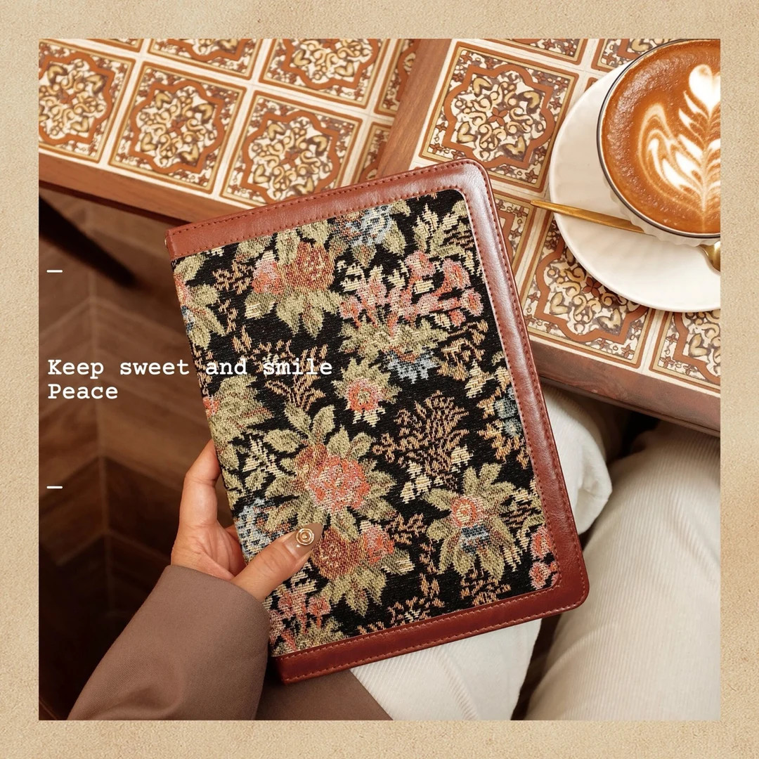 Retro Embroidery Flower Fabric Ipad Air 5 2022 Ipad 10 2022 - Etsy | Etsy (US)