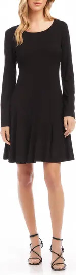 Karen Kane Montana Long Sleeve A-Line Jersey Dress | Nordstrom | Nordstrom