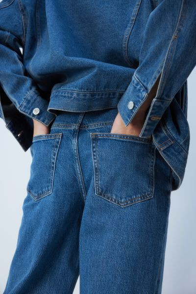 MAMA Wide Jeans - High waist - Long - Denim blue - Ladies | H&M US | H&M (US + CA)