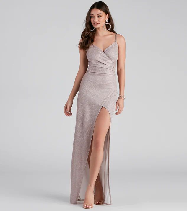 Zenni Formal High Slit Glitter Dress | Windsor Stores