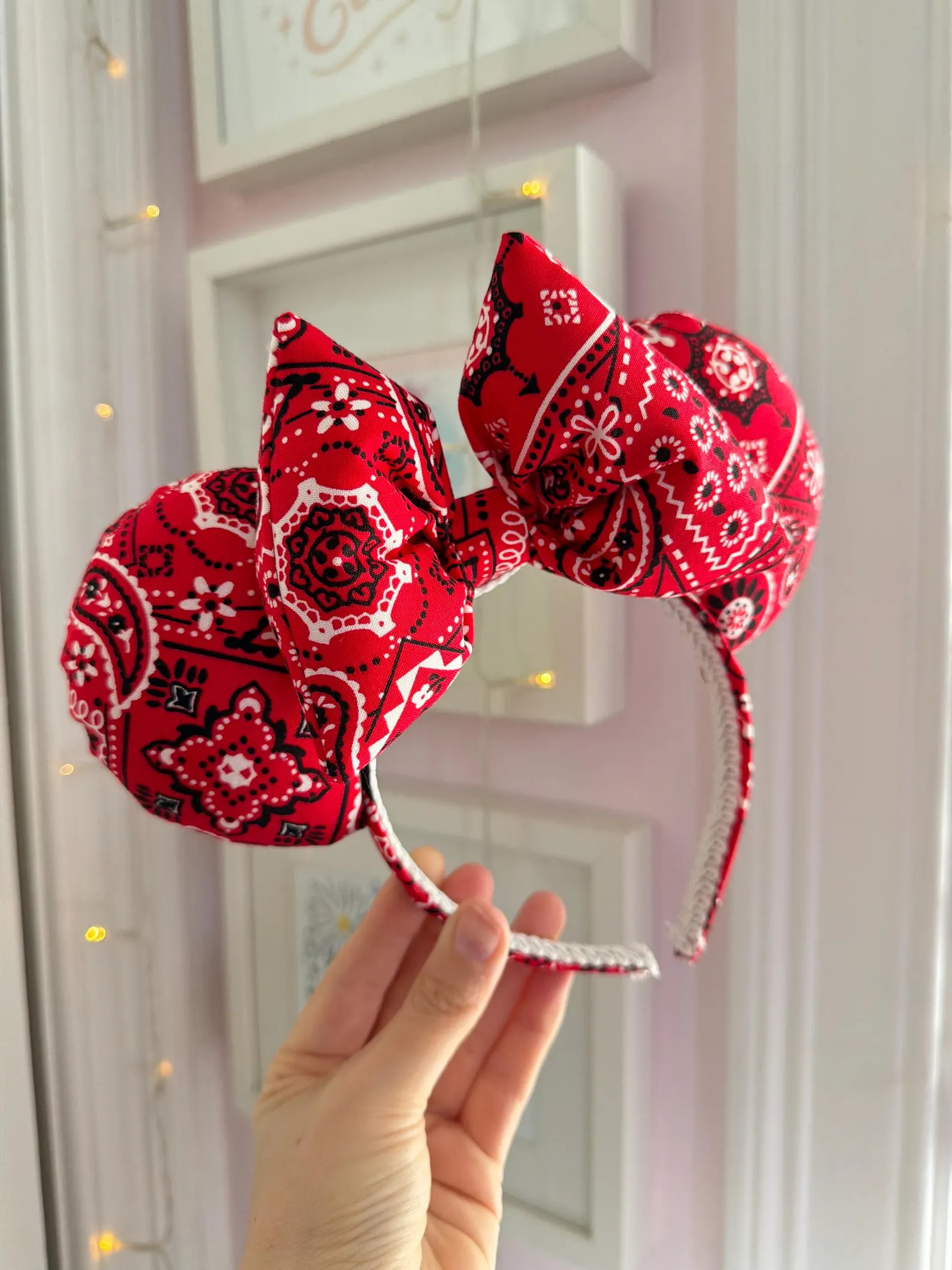 Red Paisley Mouse Ears | Etsy (Global)