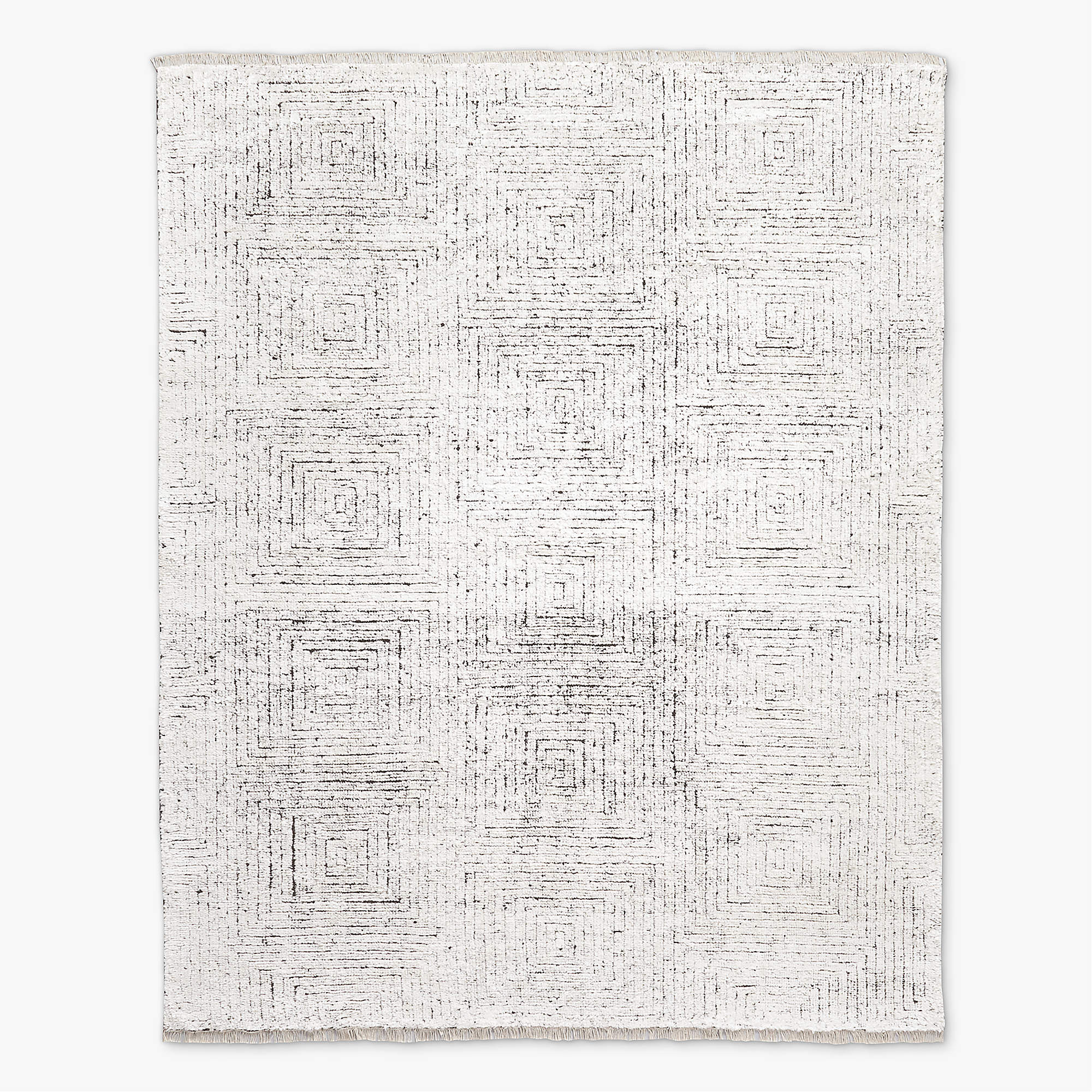 Keen Hand-Knotted White Viscose Area Rug 9'x12' + Reviews | CB2 | CB2