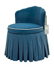 22x28 swivel vanity chair with storage and pleated skirt | TJ Maxx