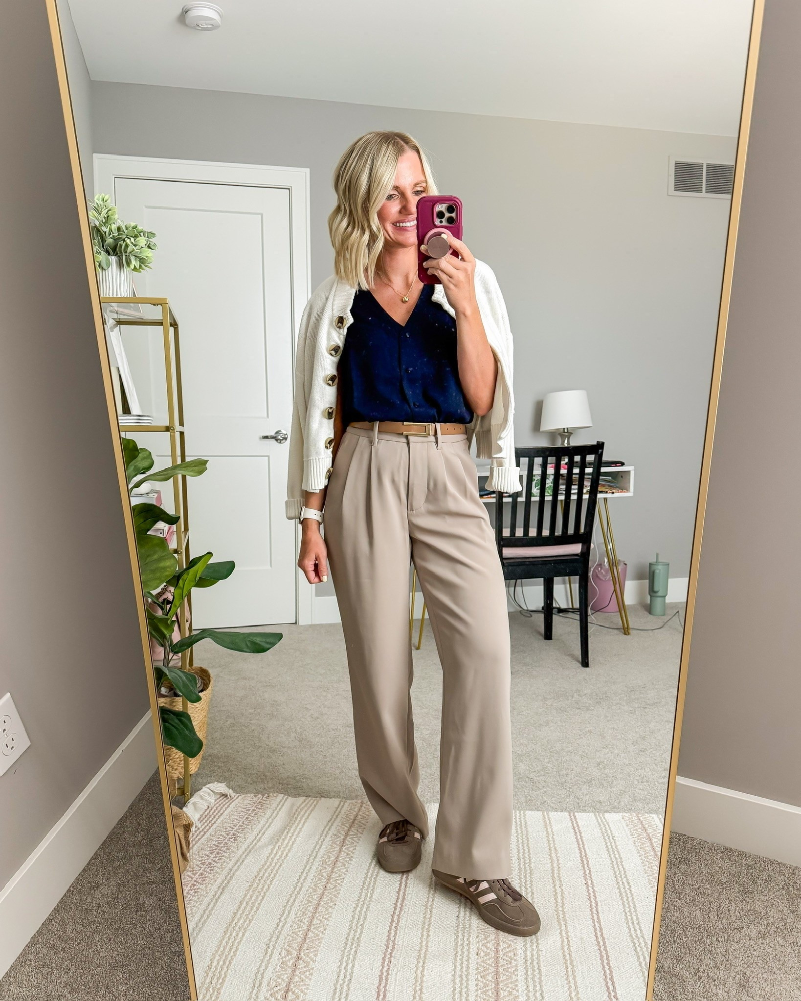 Teacher capsule wardrobe outfit idea with trousers.

#LTKWorkwear #LTKOver40 #LTKSeasonal